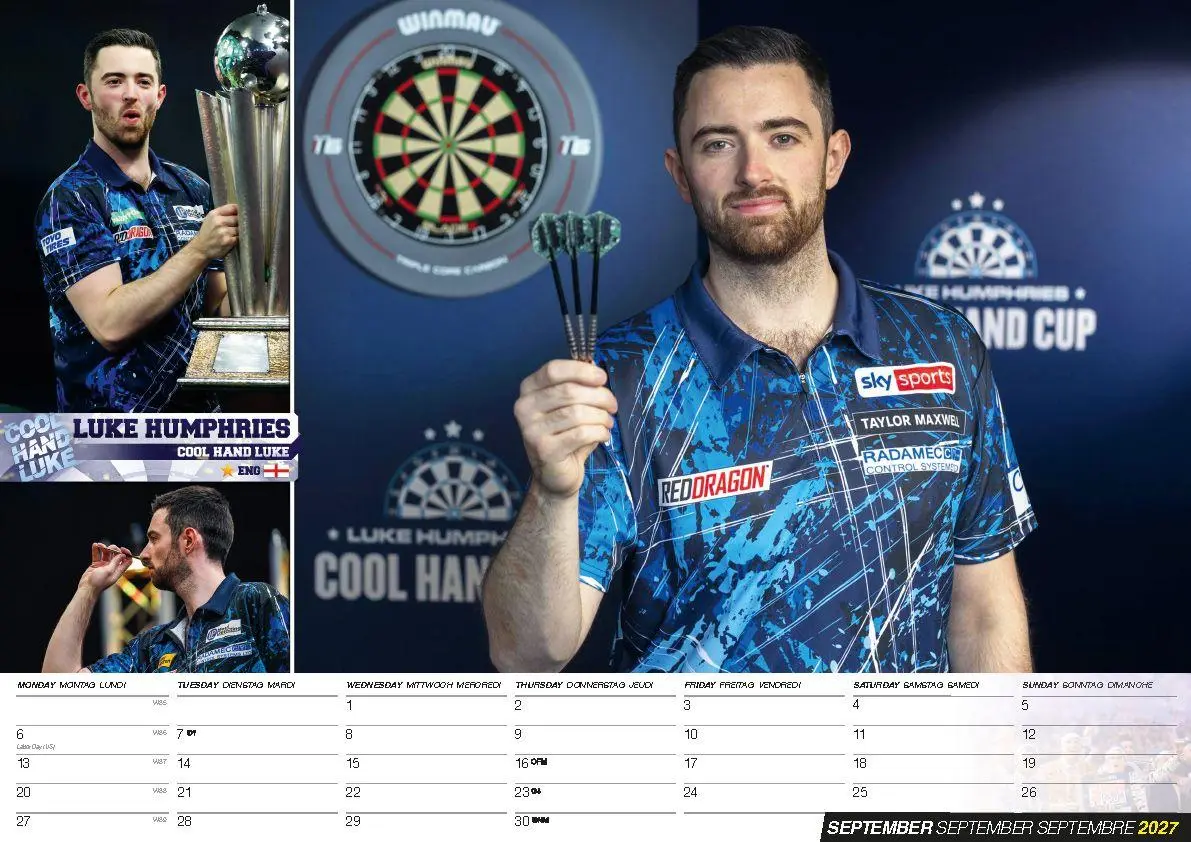 Bild: 9798893613315 | Darts Kalender 2027 | Michael van Gerwen (u. a.) | Kalender | 14 S.