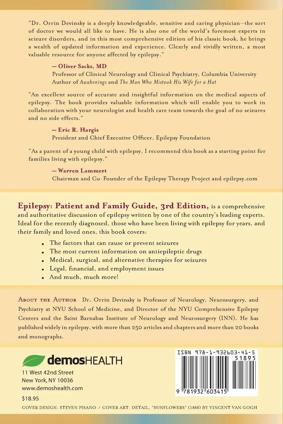 Rückseite: 9781932603415 | Epilepsy | A Patient and Family Guide | Orrin MD Devinsky | Buch