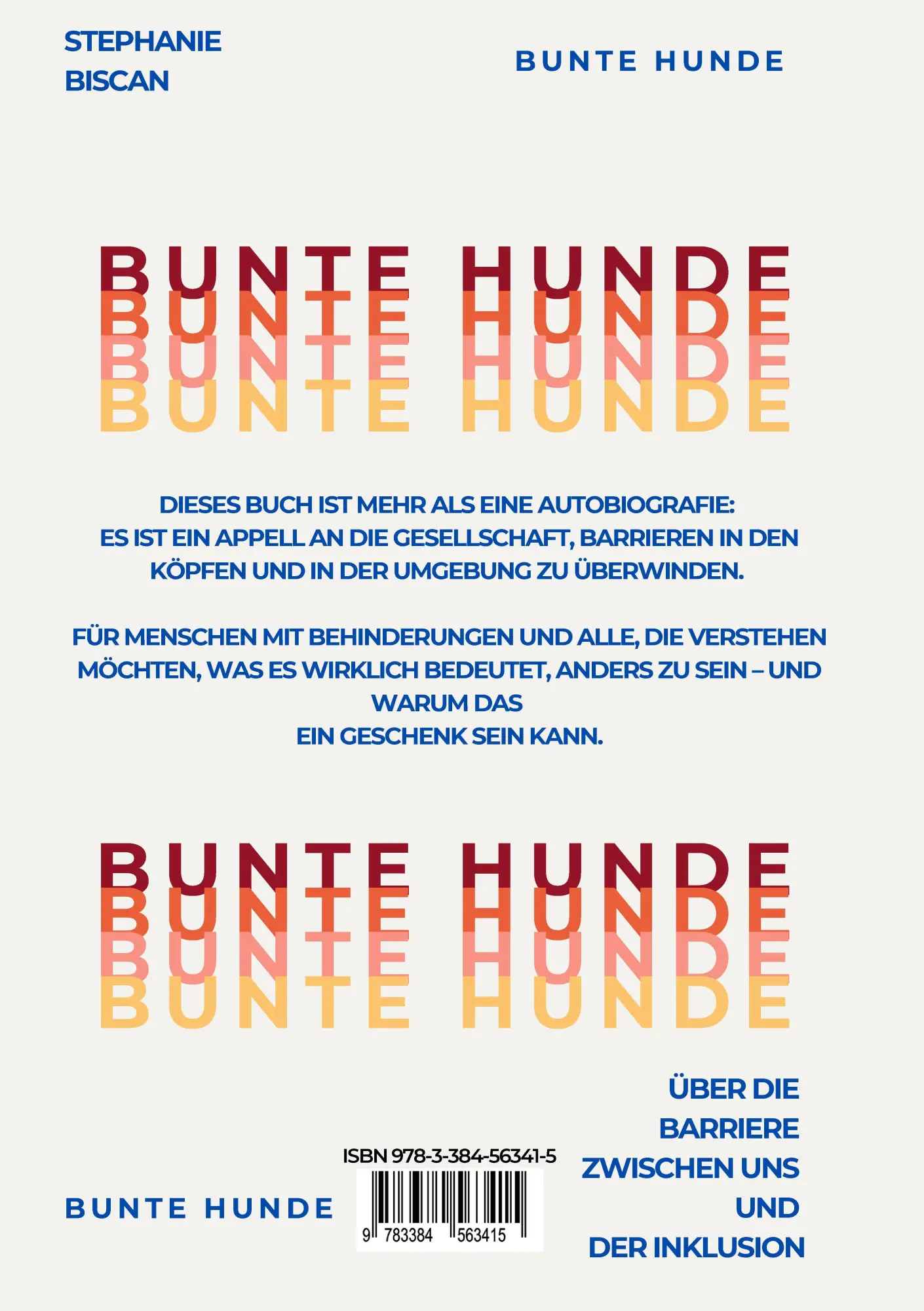 Rückseite: 9783384563415 | Bunte Hunde | über die Barriere zwischen uns und der Inklusion | Buch