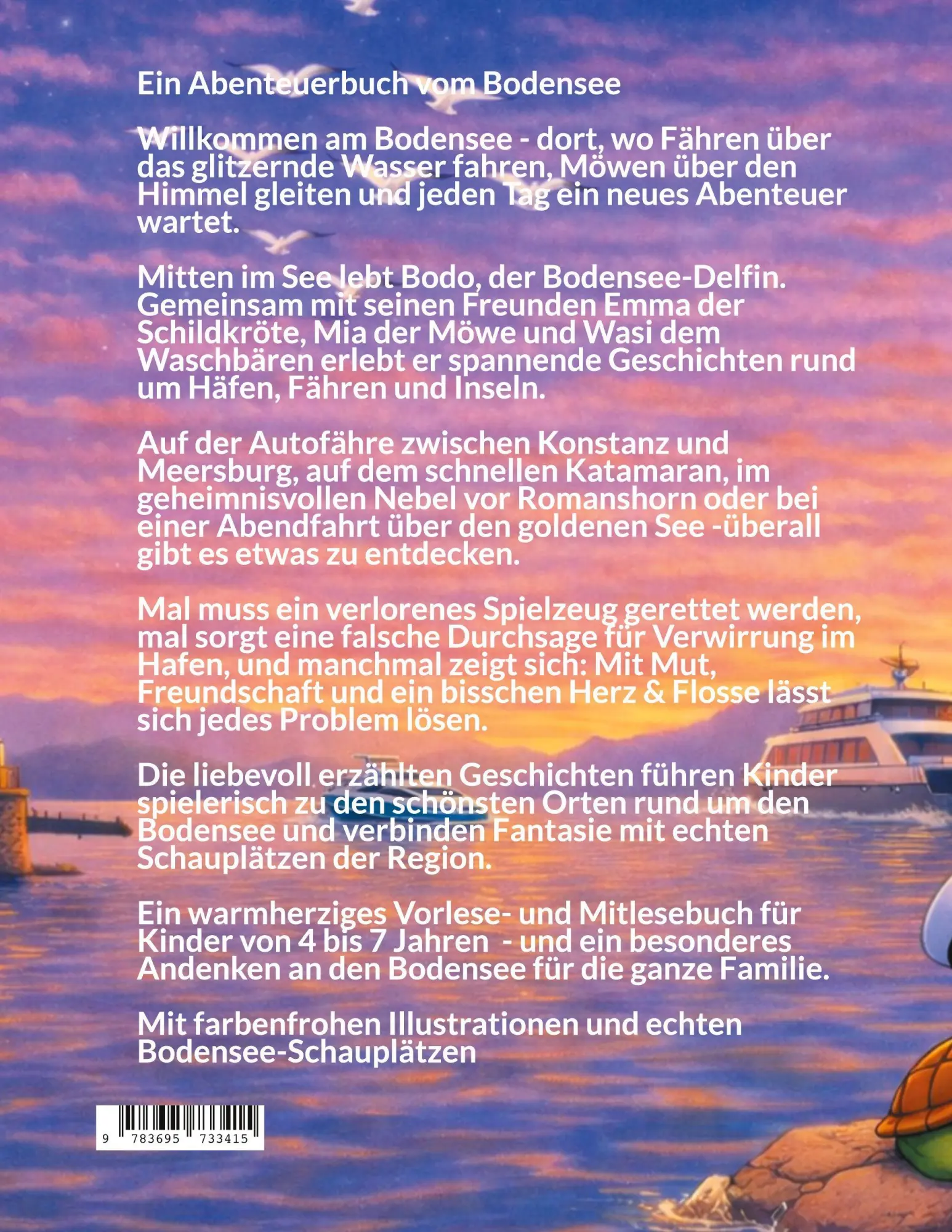Rückseite: 9783695733415 | Bodo, der Bodensee-Delfin | Fähren-Geschichten mit Herz &amp; Flosse