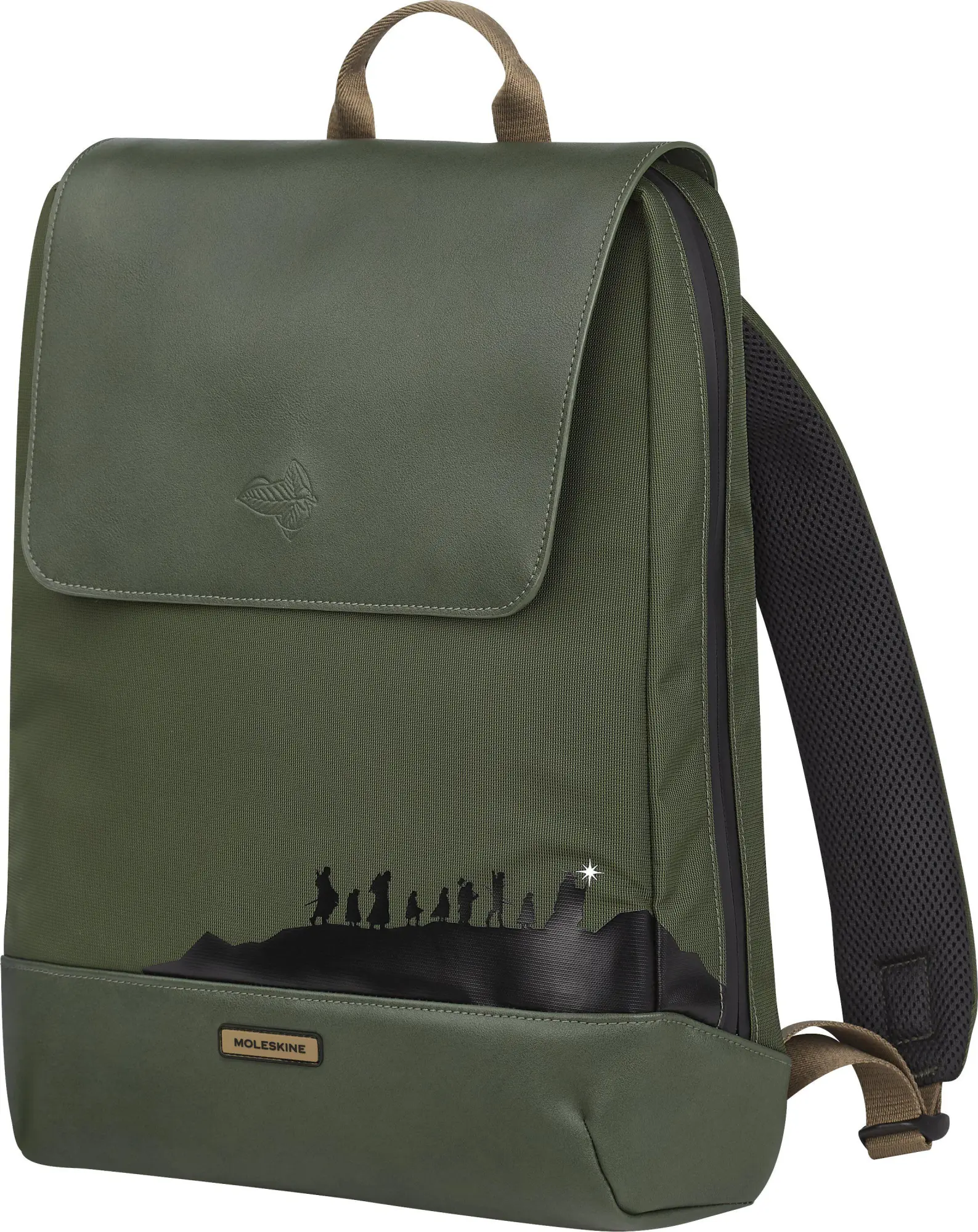 Bild: 8056711513515 | Moleskine Der Herr der Ringe Metro Backpack Slim, Moosgrün | Deutsch