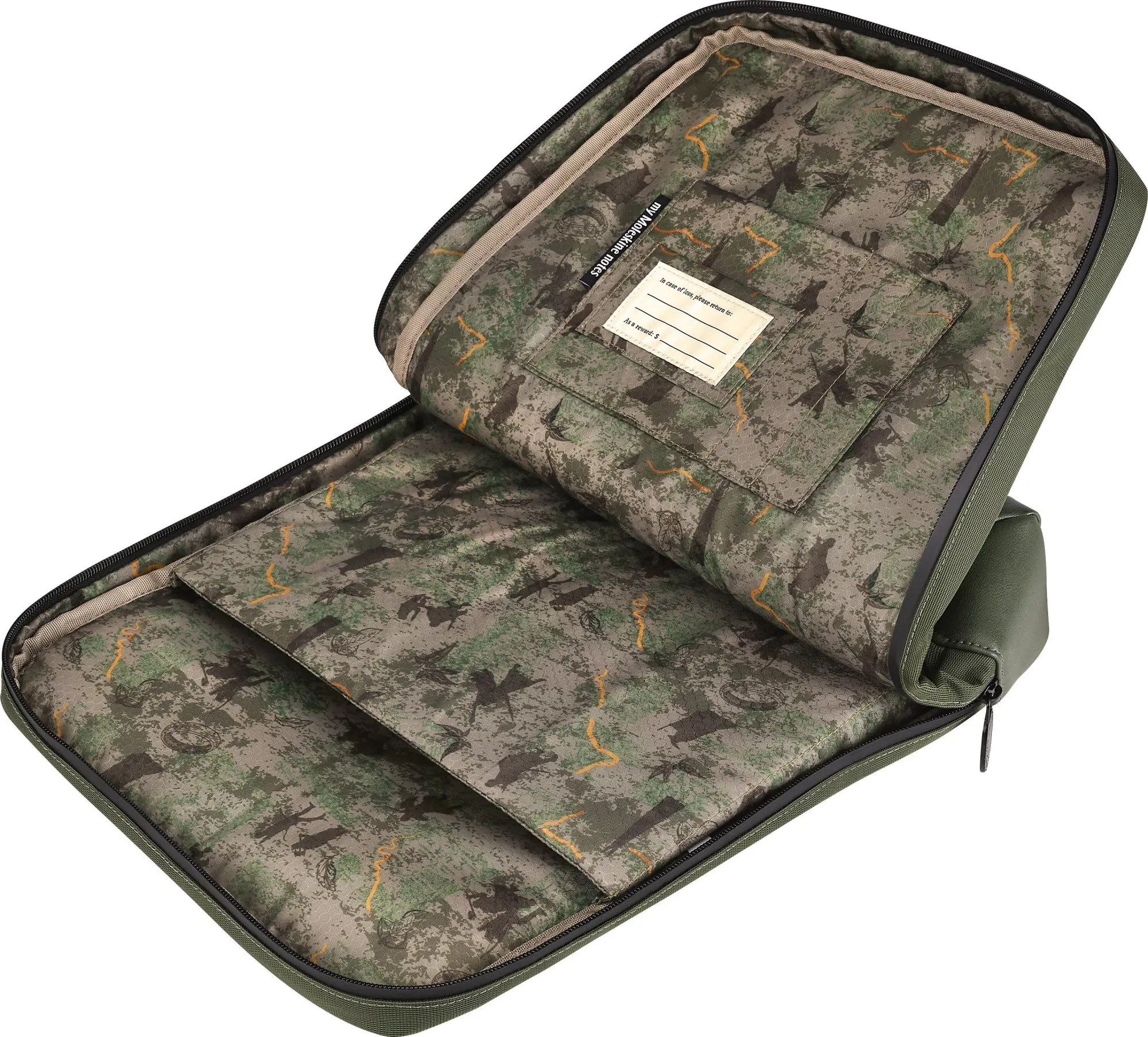 Bild: 8056711513515 | Moleskine Der Herr der Ringe Metro Backpack Slim, Moosgrün | Deutsch