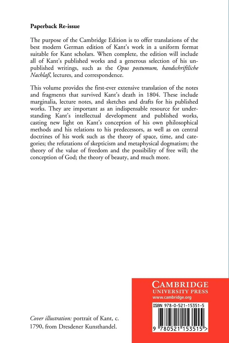 Rückseite: 9780521153515 | Notes and Fragments | Immanuel Kant | Taschenbuch | Englisch | 2010