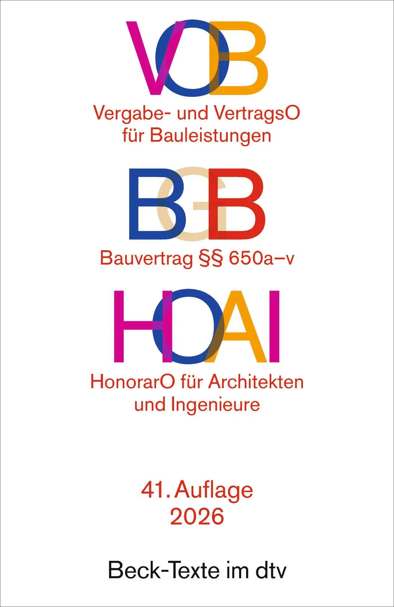 Cover: 9783423533515 | VOB / BGB / HOAI | Taschenbuch | Beck-Texte im dtv | LII | Deutsch