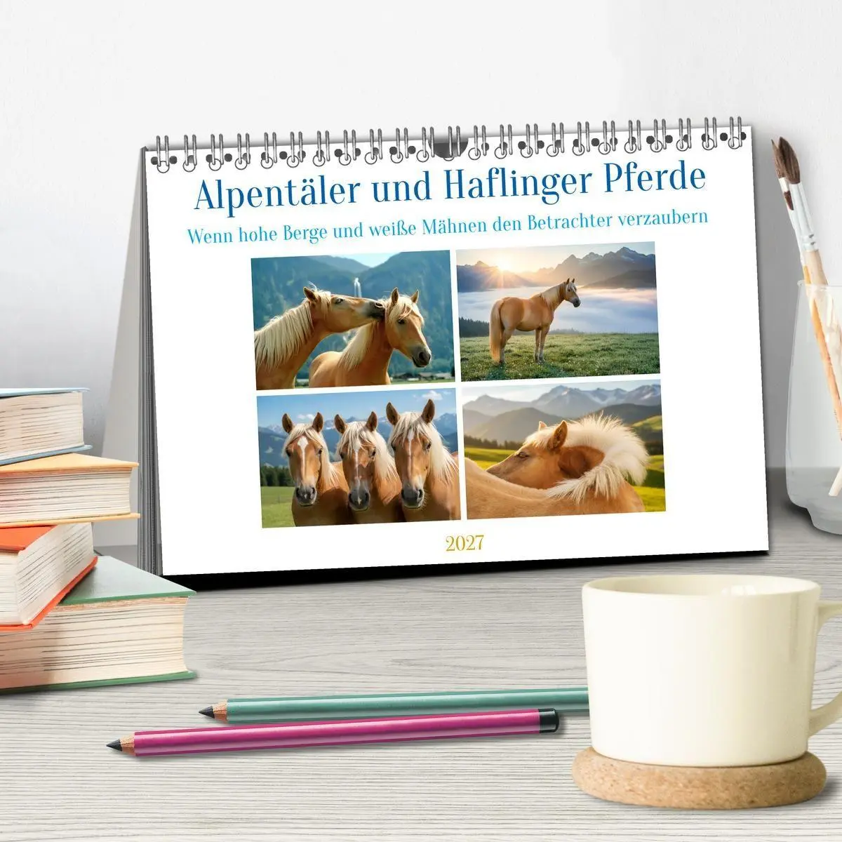 Bild: 9783516763515 | Alpentäler und Haflinger Pferde (Tischkalender 2027 DIN A5 quer),...