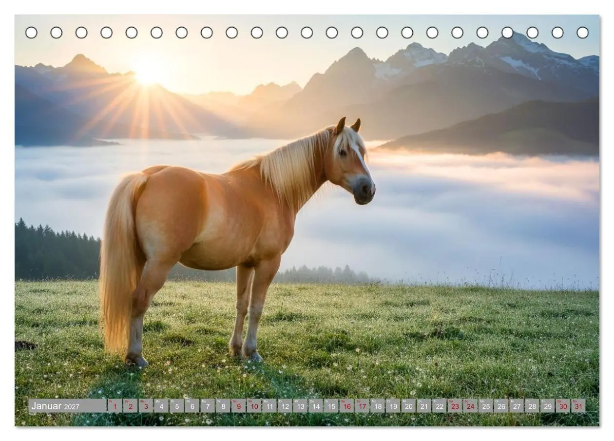 Bild: 9783516763515 | Alpentäler und Haflinger Pferde (Tischkalender 2027 DIN A5 quer),...