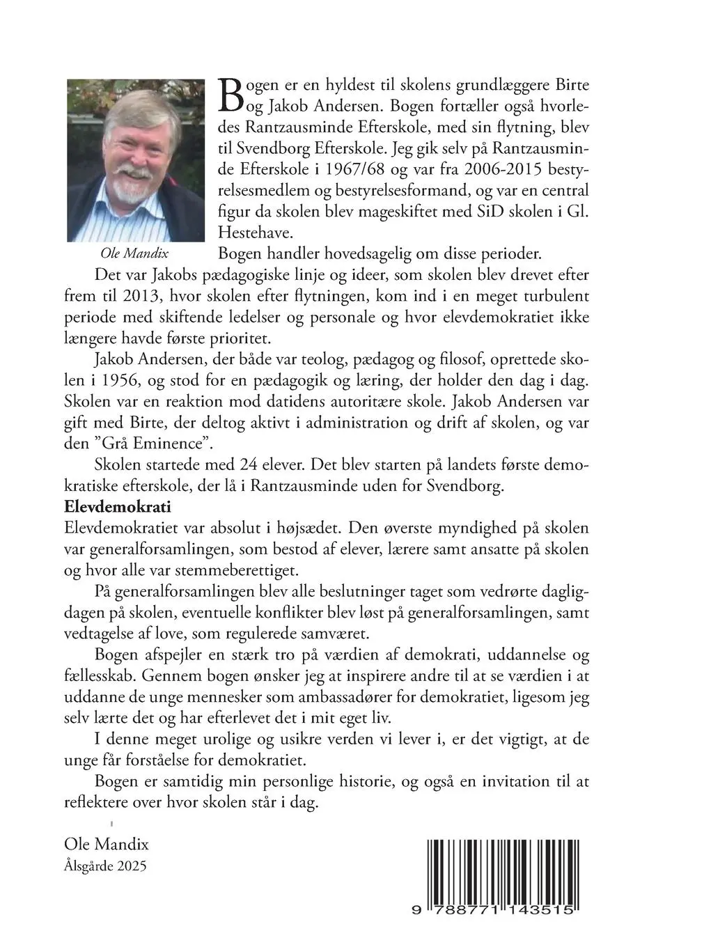 Rückseite: 9788771143515 | En ny begyndelse | Ole Mandix Praud | Taschenbuch | Dänisch | 2025