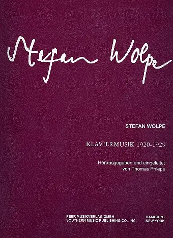 Cover: 9790500113515 | Klaviermusik 1920 - 1929 | Stefan Wolpe | Buch | Peer Music Classical