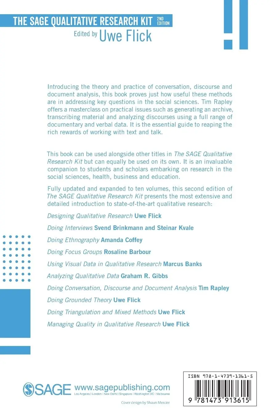 Rückseite: 9781473913615 | Doing Conversation, Discourse and Document Analysis | Tim Rapley