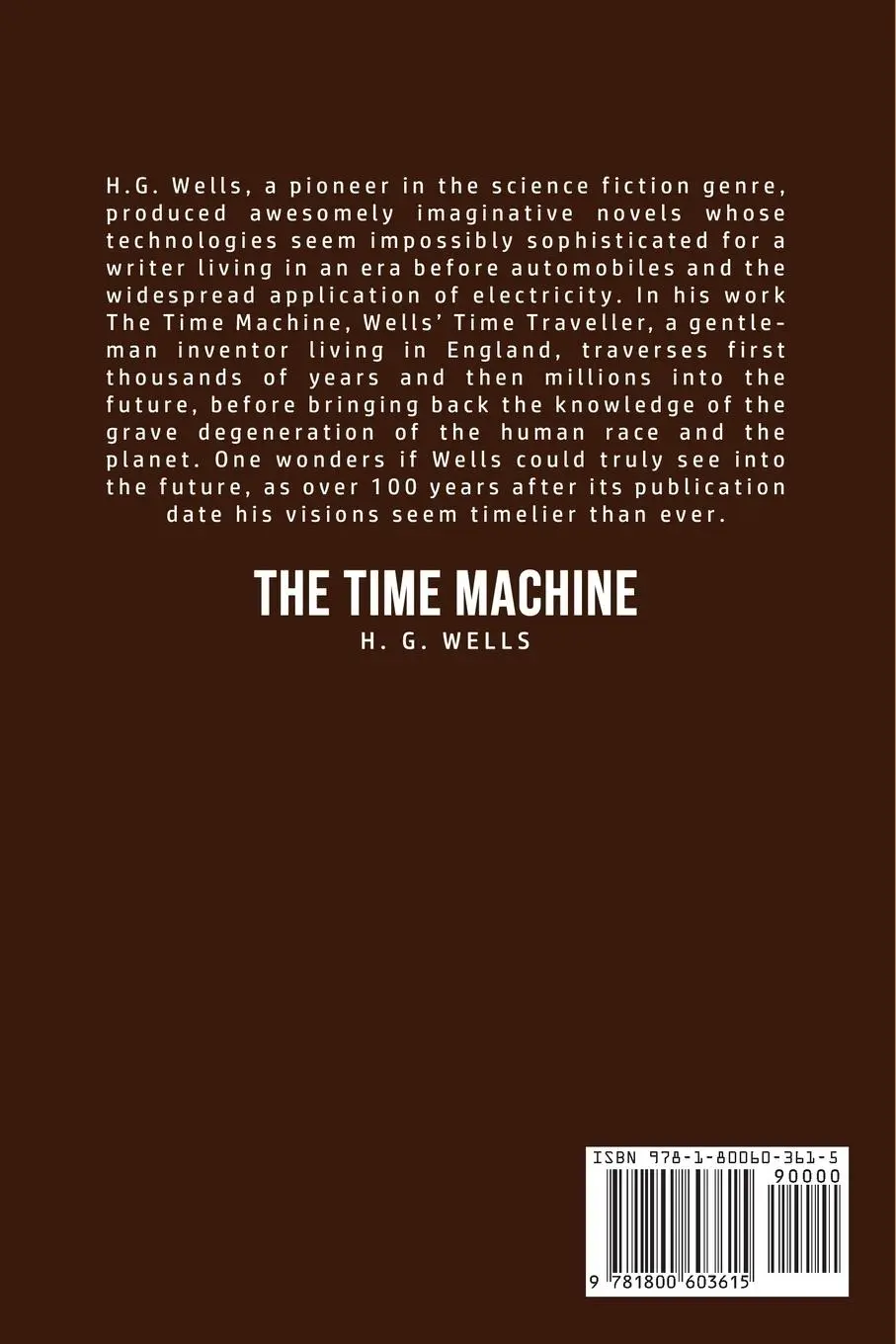 Rückseite: 9781800603615 | The Time Machine | H. G. Wells | Taschenbuch | Kartoniert / Broschiert