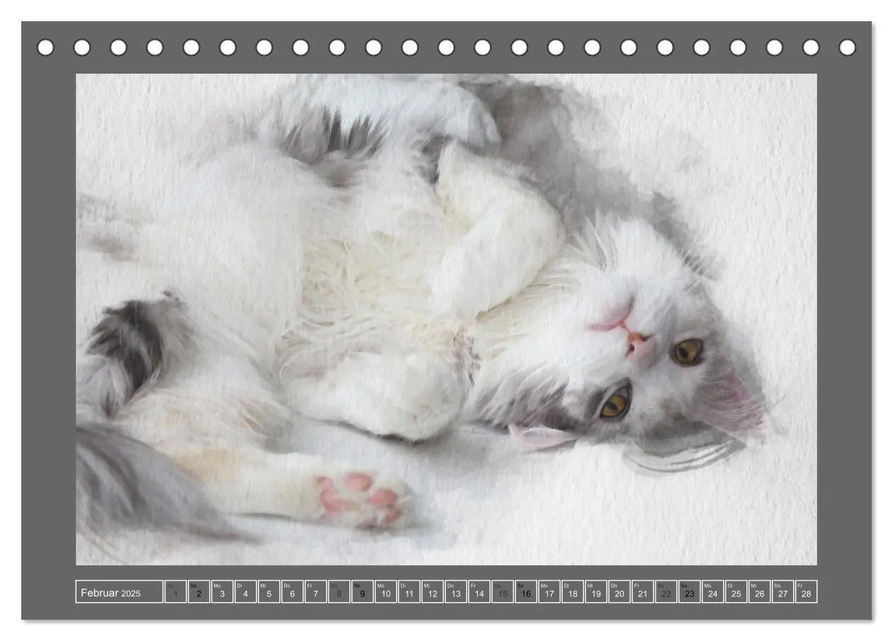 Bild: 9783435023615 | Maine Coon Aquarelle (Tischkalender 2025 DIN A5 quer), CALVENDO...