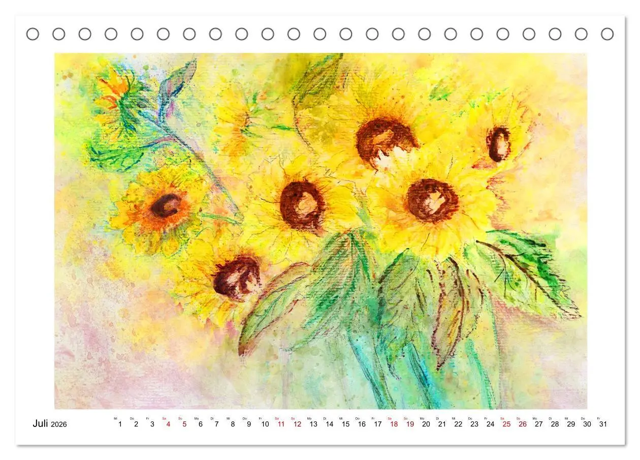 Bild: 9783457593615 | Blüten &amp; Blumen Aquarelle - Farbenfrohe Schönheiten (Tischkalender...