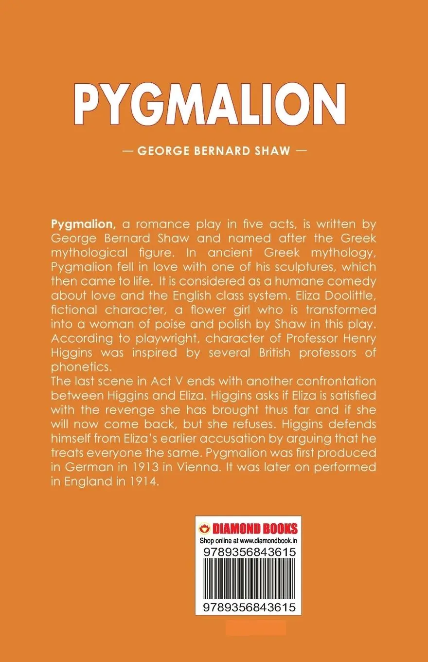 Rückseite: 9789356843615 | Pygmalion | George Bernard Shaw | Taschenbuch | Englisch | 2023