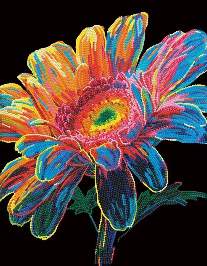 Bild: 4895225943715 | DIAMOND DOTZ - Diamond Painting Neon Gerbera | Kit (Bastelset) | 2025