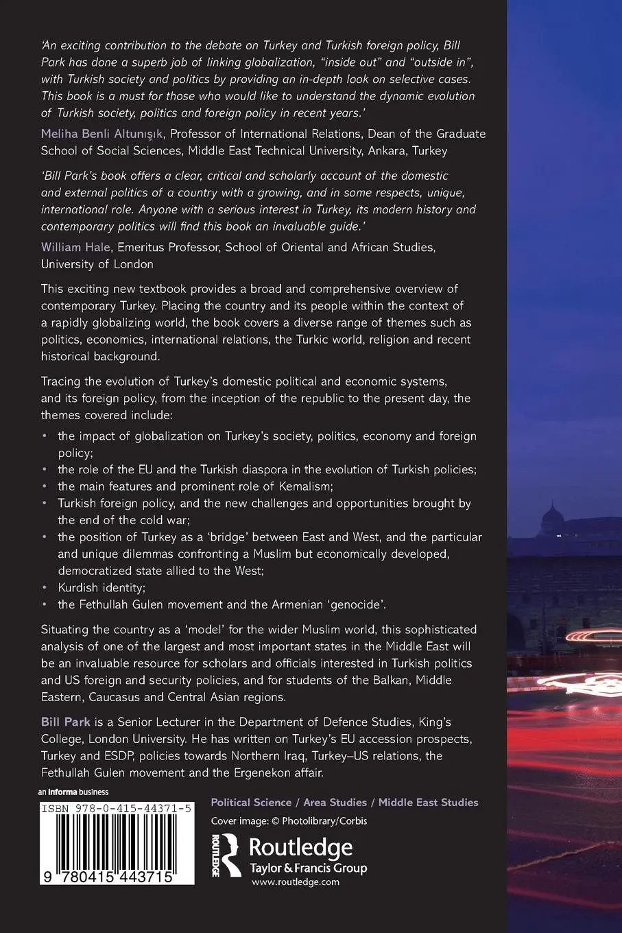 Rückseite: 9780415443715 | Modern Turkey | People, State and Foreign Policy in a Globalised World