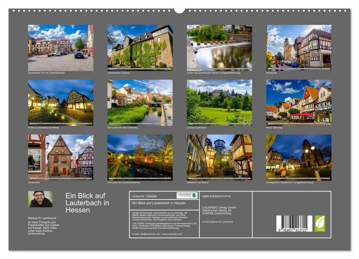 Bild: 9783457413715 | Ein Blick auf Lauterbach in Hessen (hochwertiger Premium...