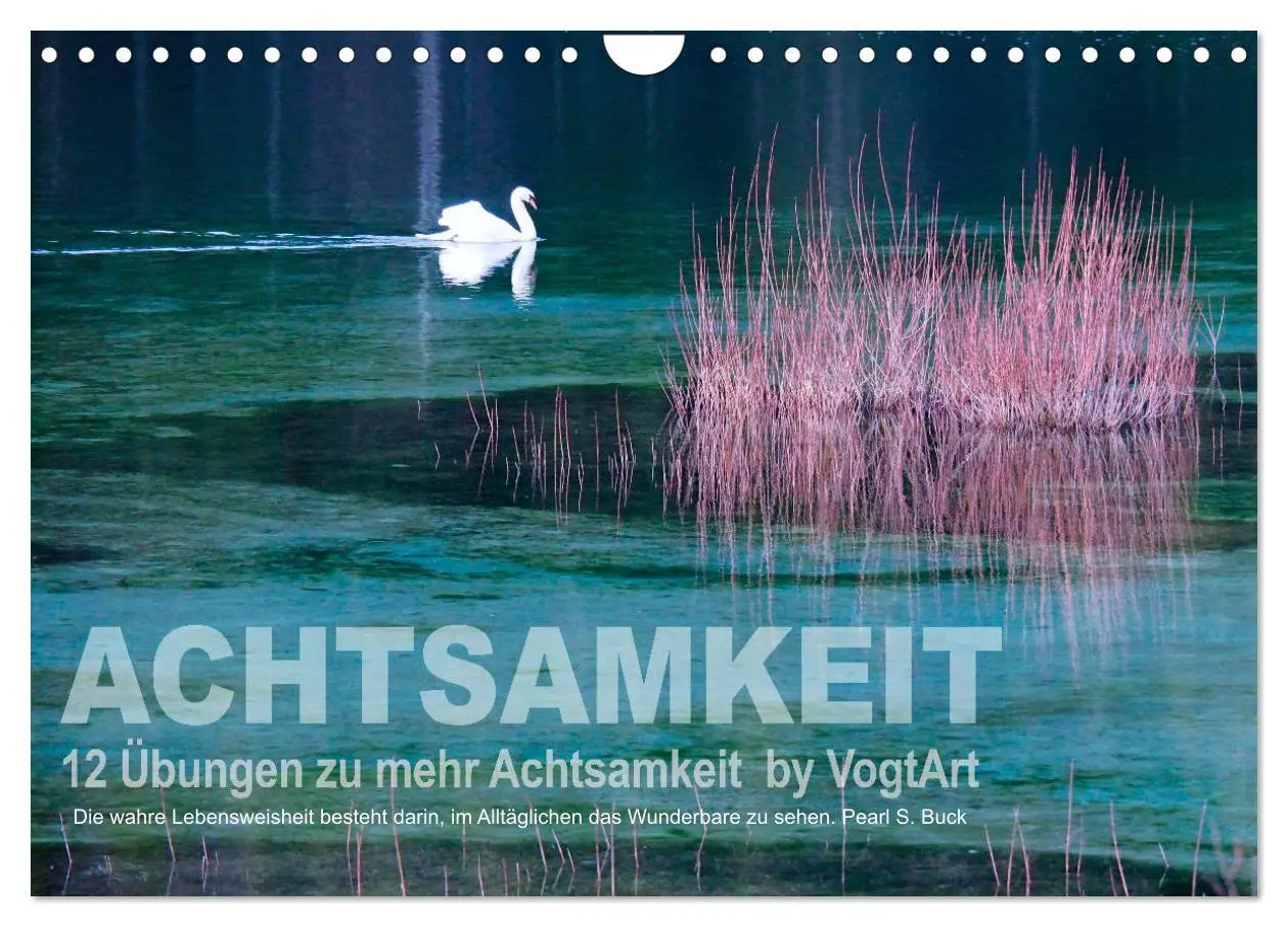 Cover: 9783457723715 | Achtsamkeit, 12 Übungen zu mehr Achtsamkeit. (Wandkalender 2026 DIN...