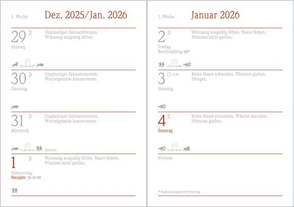 Bild: 9783731883715 | Der kleine Mondkalender 2026 | Verlag Korsch | Kalender | 128 S.