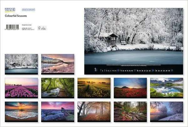 Bild: 9783819303715 | Colourful Seasons 2027 | Verlag Korsch | Kalender | 14 S. | Deutsch