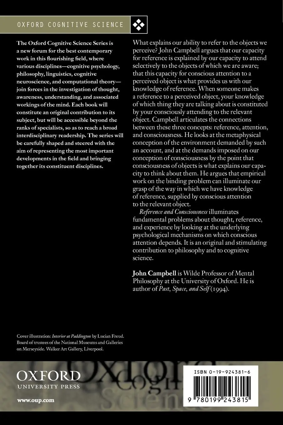 Rückseite: 9780199243815 | Reference and Consciousness | John Campbell | Taschenbuch | Englisch