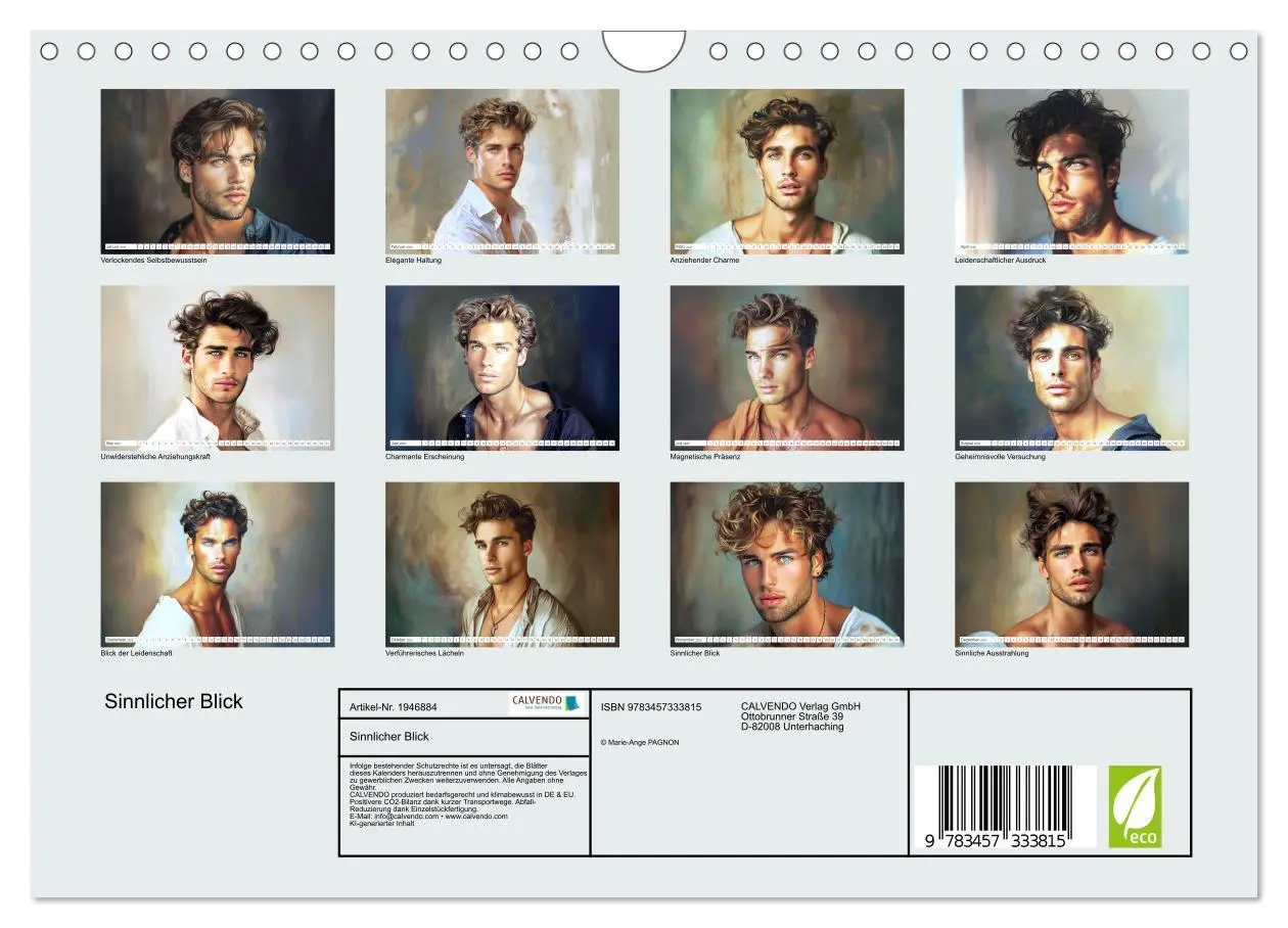 Bild: 9783457333815 | Sinnlicher Blick (Wandkalender 2026 DIN A4 quer), CALVENDO...