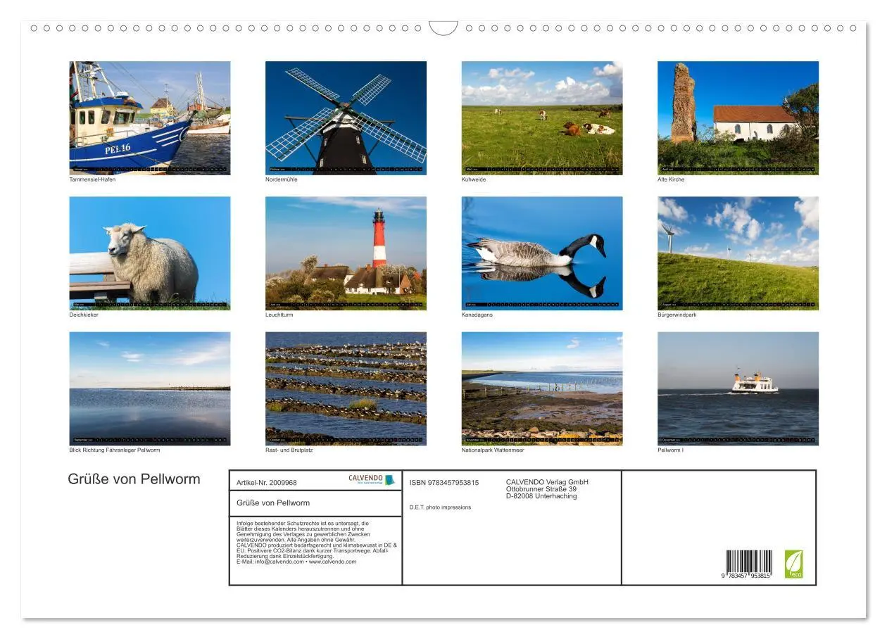 Bild: 9783457953815 | Grüße von Pellworm (Wandkalender 2026 DIN A2 quer), CALVENDO...