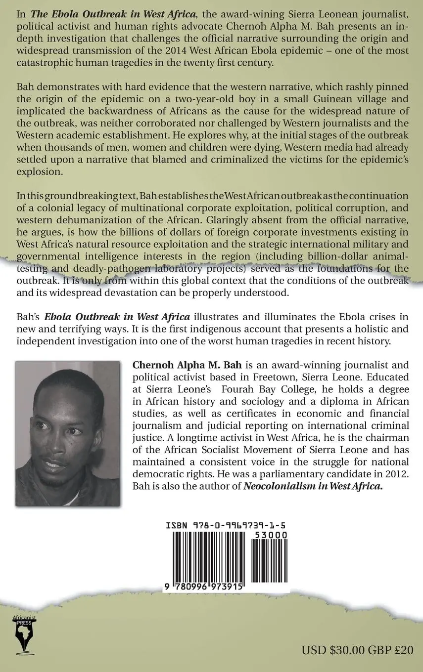 Rückseite: 9780996973915 | The Ebola Outbreak in West Africa | Chernoh Alpha M. Bah | Buch | 2015