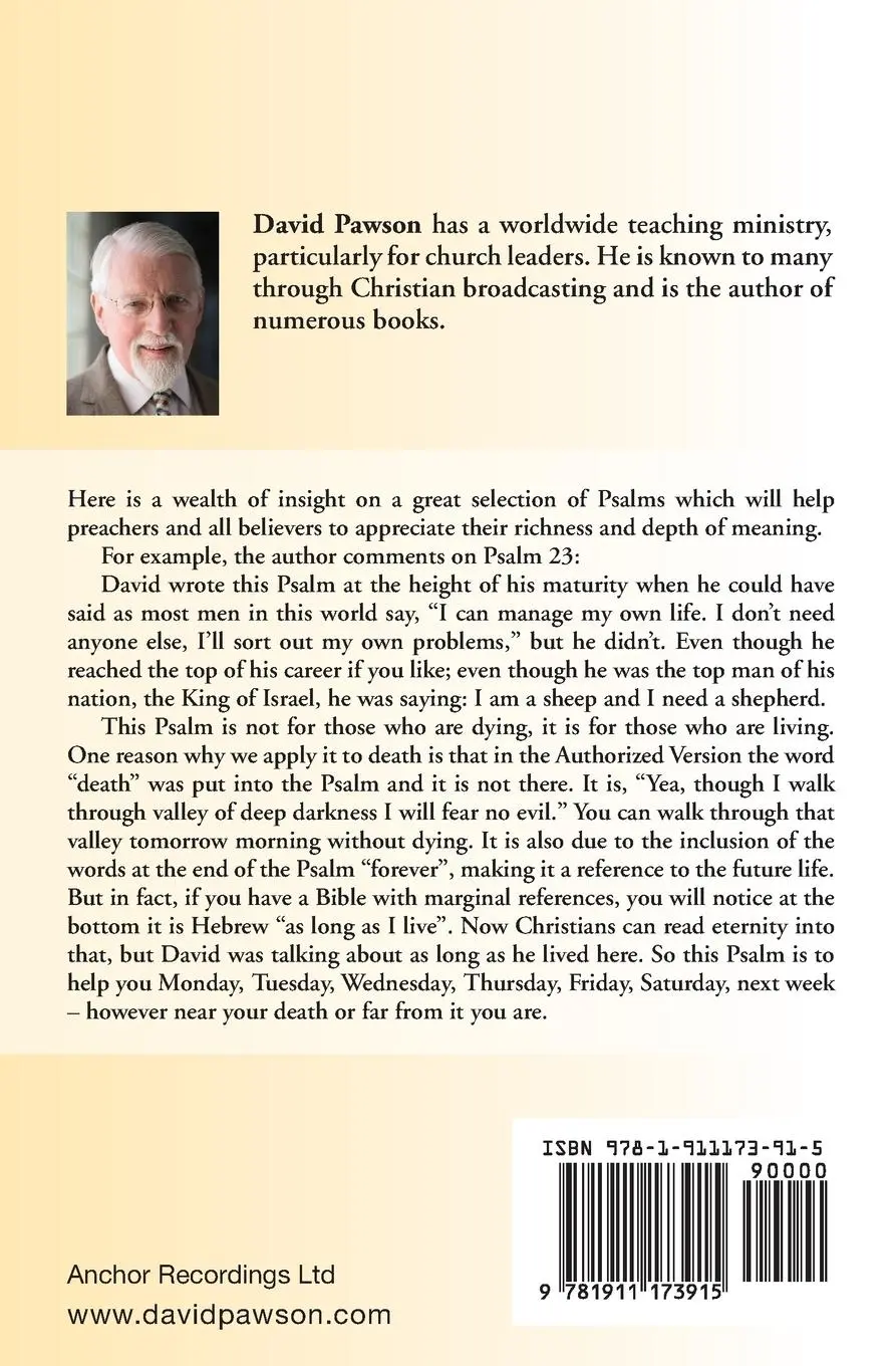 Rückseite: 9781911173915 | A Commentary on Selected Psalms | David Pawson | Taschenbuch | 2019