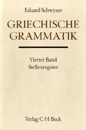 Cover: 9783406383915 | Griechische Grammatik Bd. 4: Stellenregister. Tl.4 | Schwyzer (u. a.)