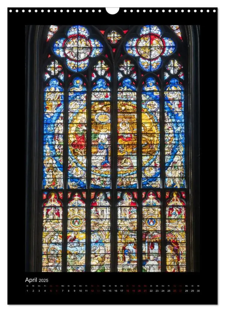 Bild: 9783435923915 | Kirchenfenster - Sakrale Glaskunst (Wandkalender 2025 DIN A3 hoch),...