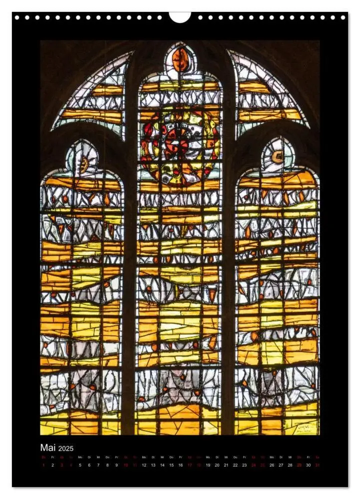 Bild: 9783435923915 | Kirchenfenster - Sakrale Glaskunst (Wandkalender 2025 DIN A3 hoch),...