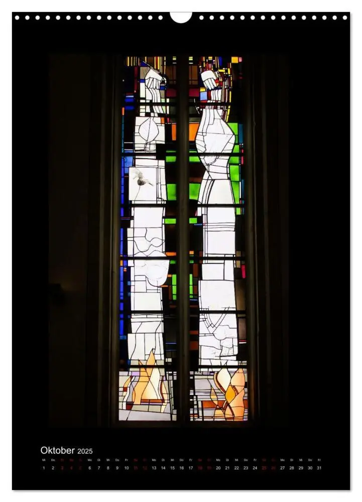 Bild: 9783435923915 | Kirchenfenster - Sakrale Glaskunst (Wandkalender 2025 DIN A3 hoch),...