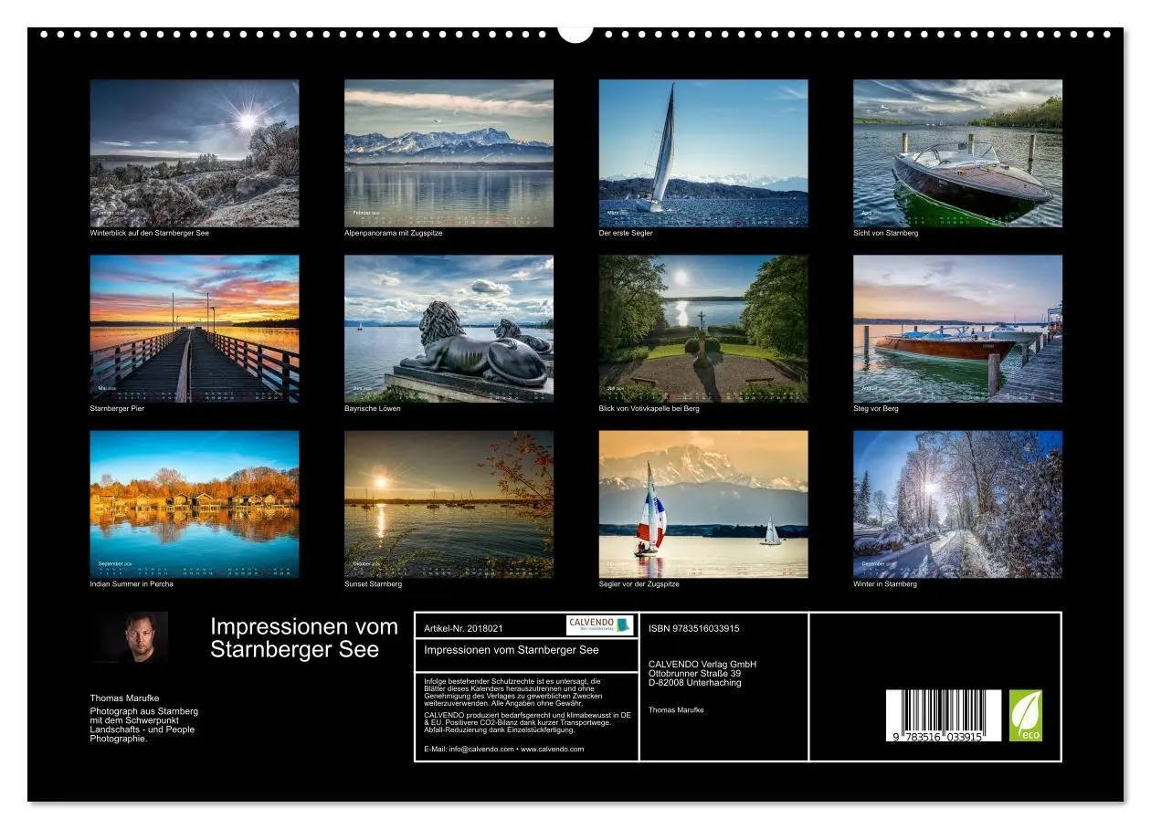 Bild: 9783516033915 | Impressionen vom Starnberger See (hochwertiger Premium Wandkalender...