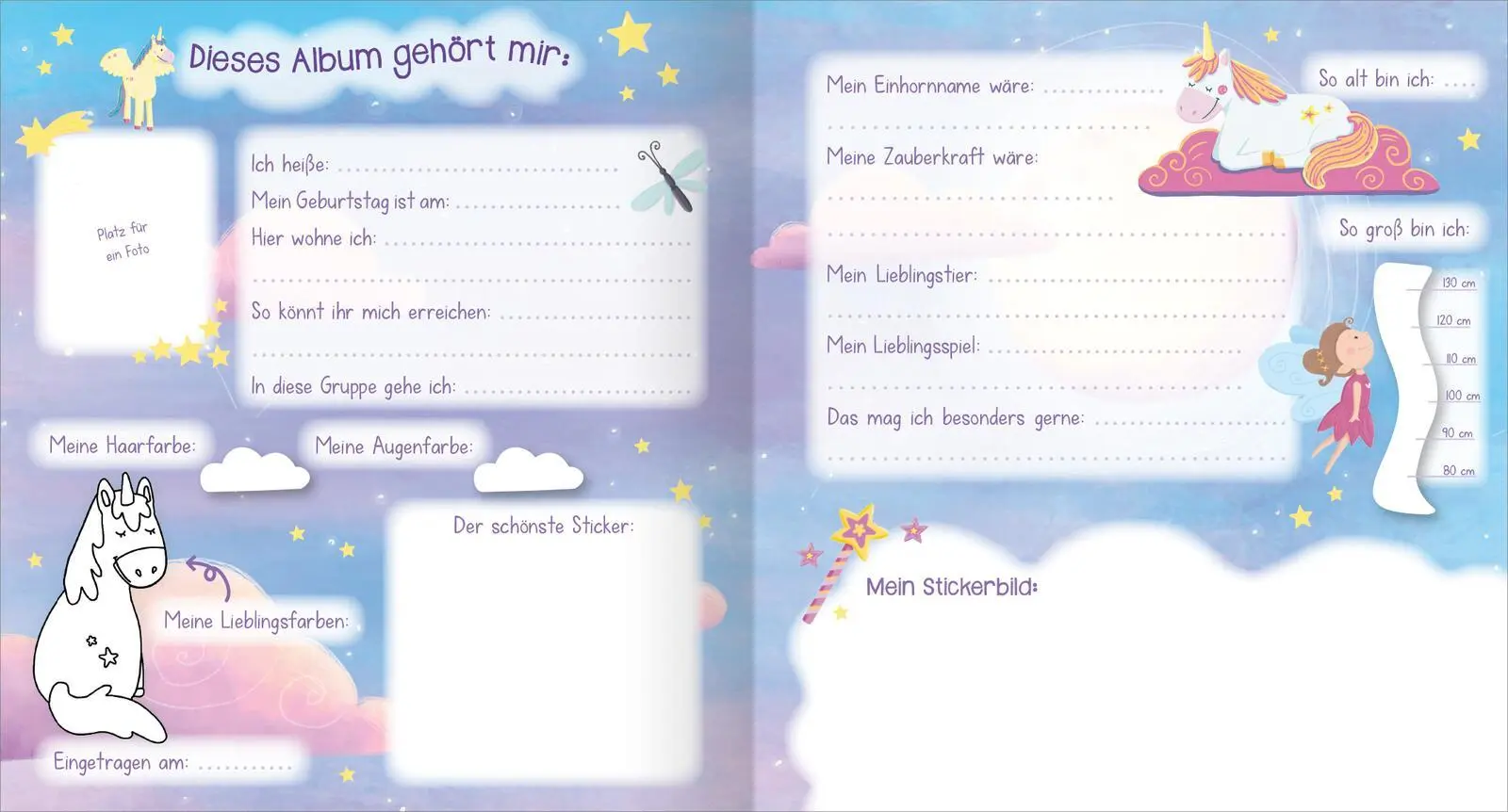 Bild: 4014489134015 | Meine Kindergarten-Freunde - Einhorn | Mit über 200 Stickern | Dietz