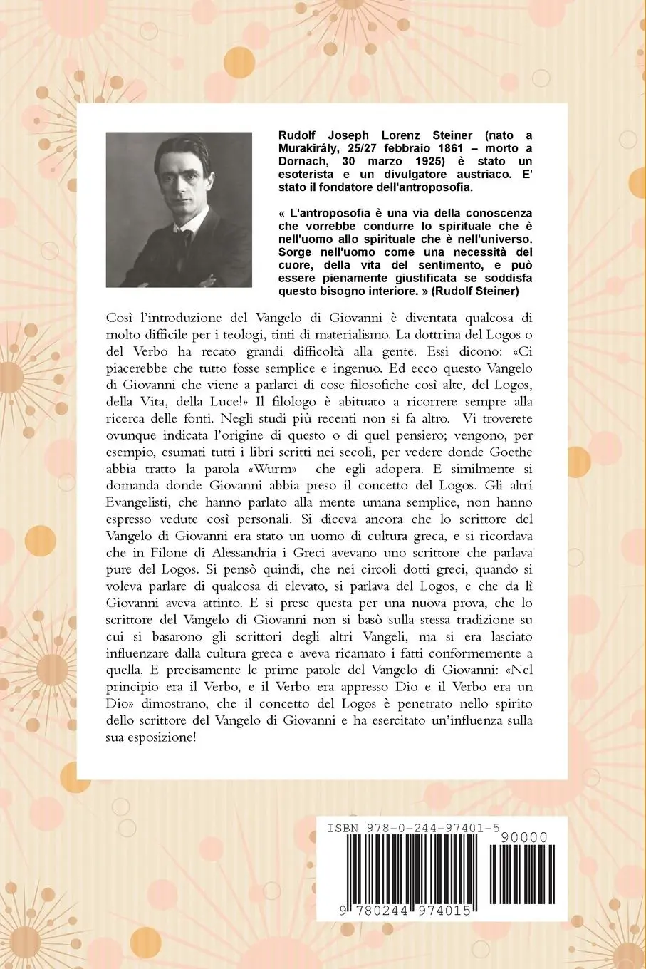 Rückseite: 9780244974015 | Il Vangelo di Giovanni | Rudolf Steiner | Taschenbuch | Italienisch
