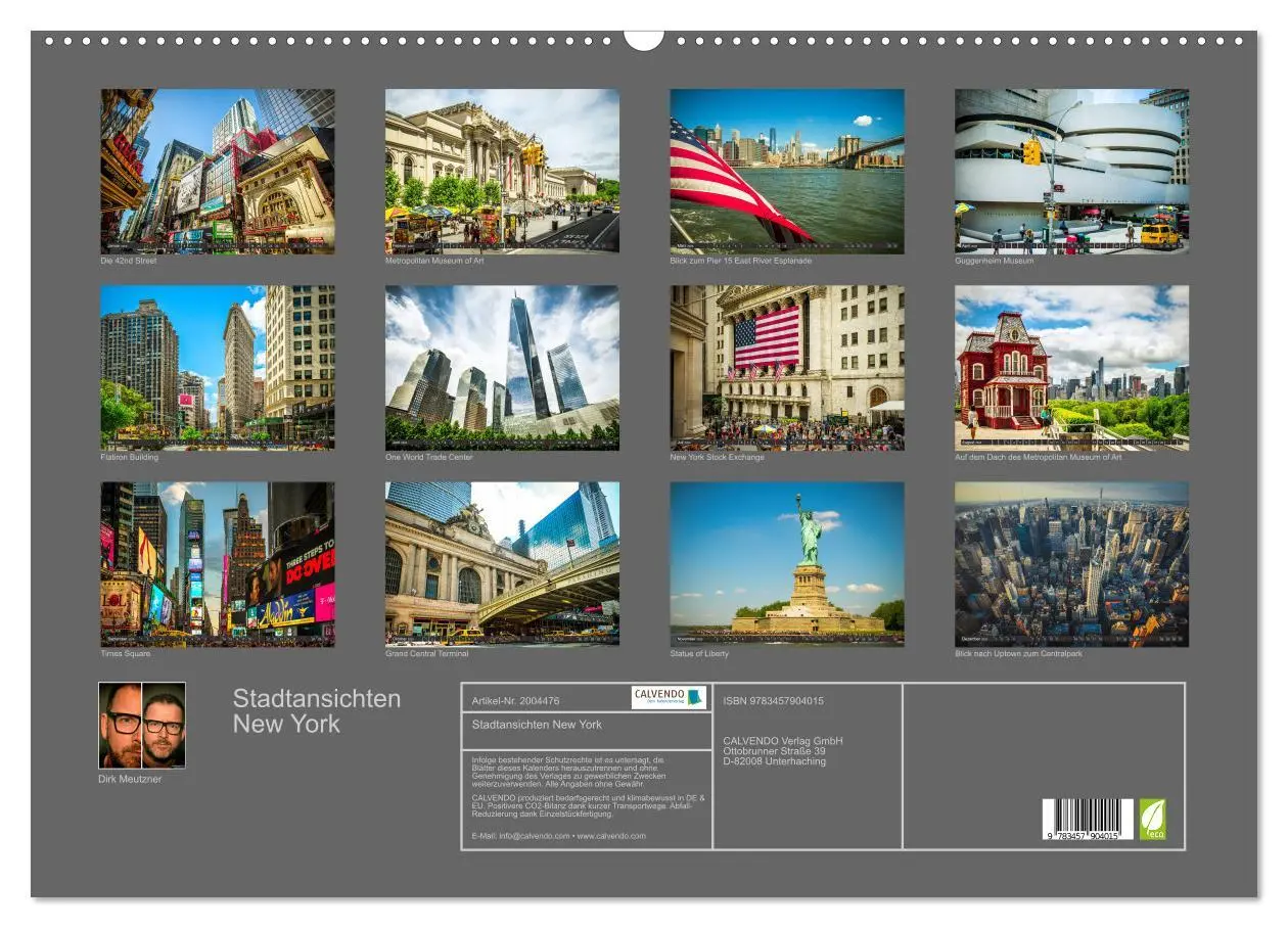 Bild: 9783457904015 | Stadtansichten New York (Wandkalender 2026 DIN A2 quer), CALVENDO...