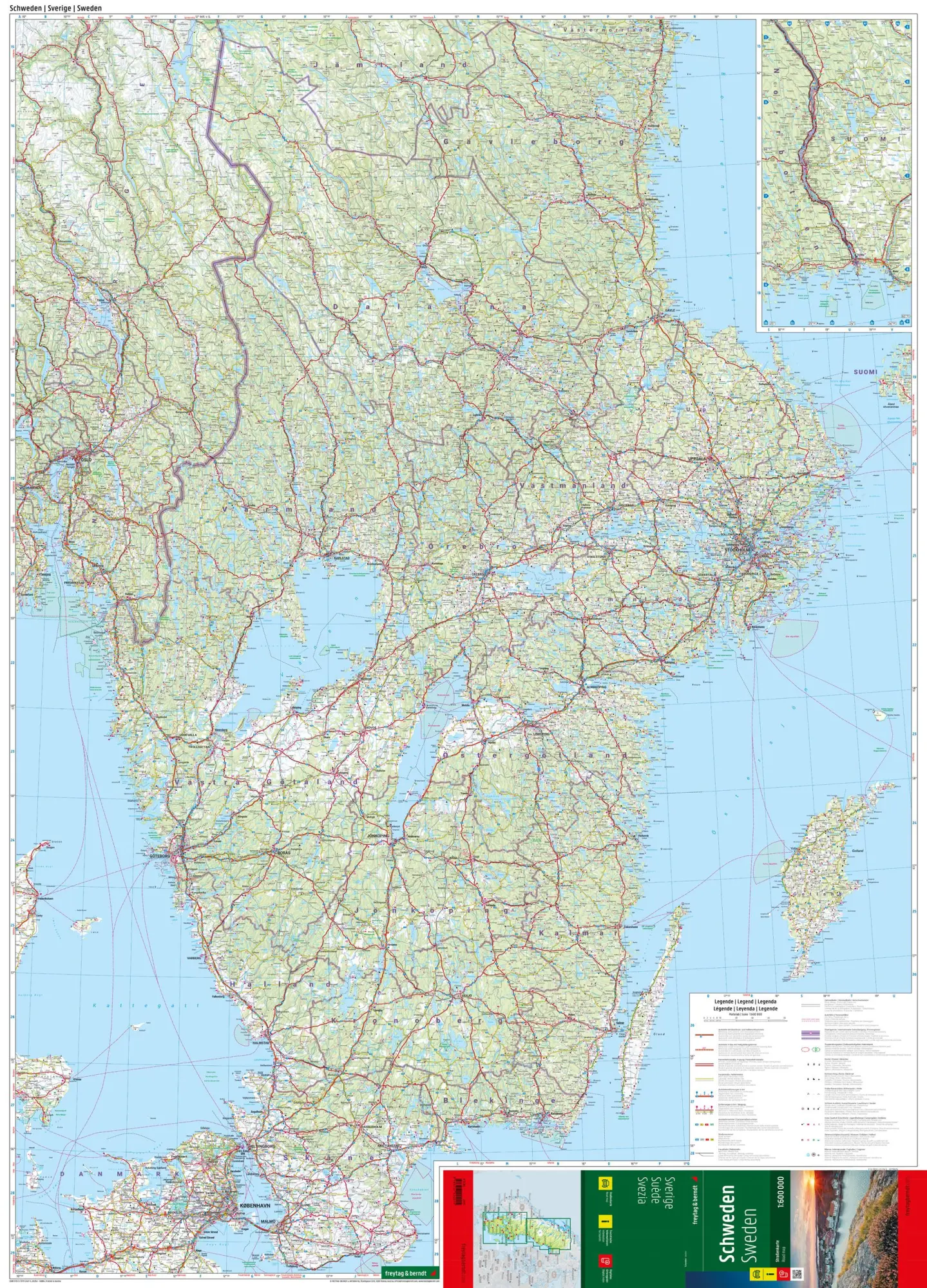 Bild: 9783707924015 | Schweden, Straßenkarte 1:600.000, freytag &amp; berndt | Freytag &amp; Berndt