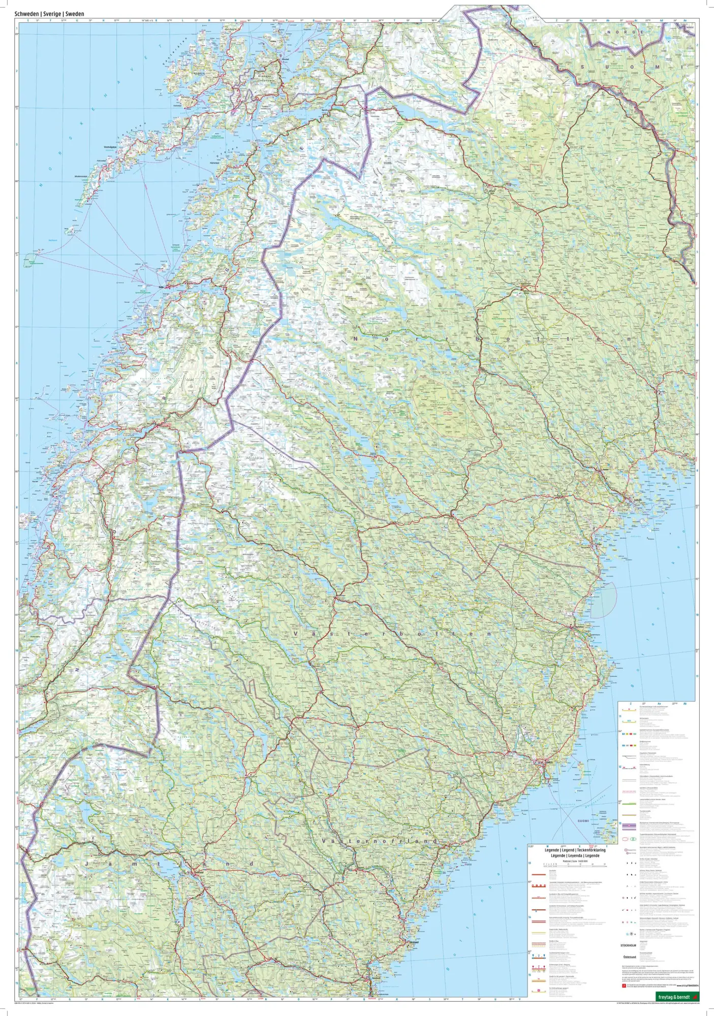 Bild: 9783707924015 | Schweden, Straßenkarte 1:600.000, freytag &amp; berndt | Freytag &amp; Berndt