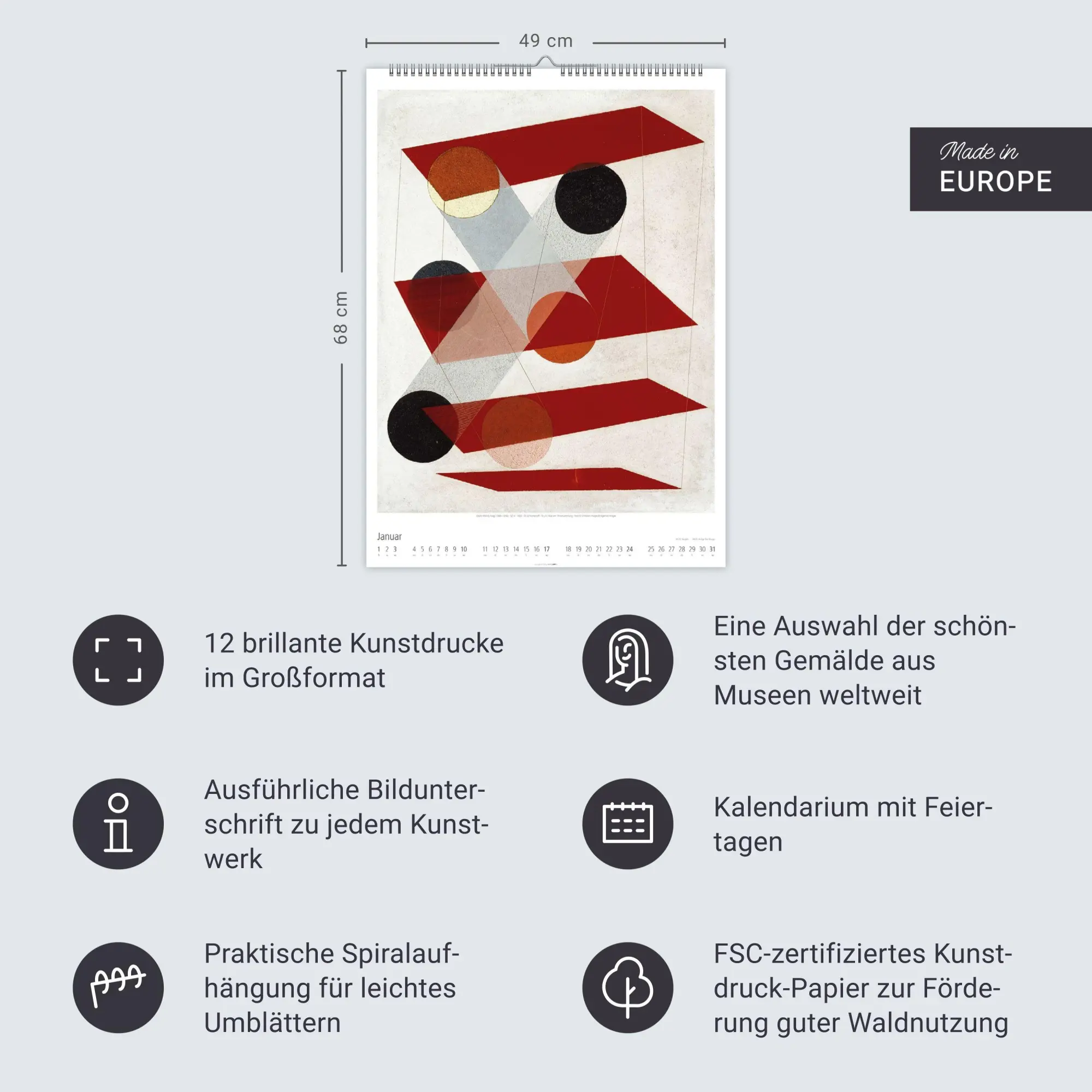 Bild: 9783839904015 | Bauhaus Kalender 2027 | Dexel | Kalender | Spiralbindung | 14 S.