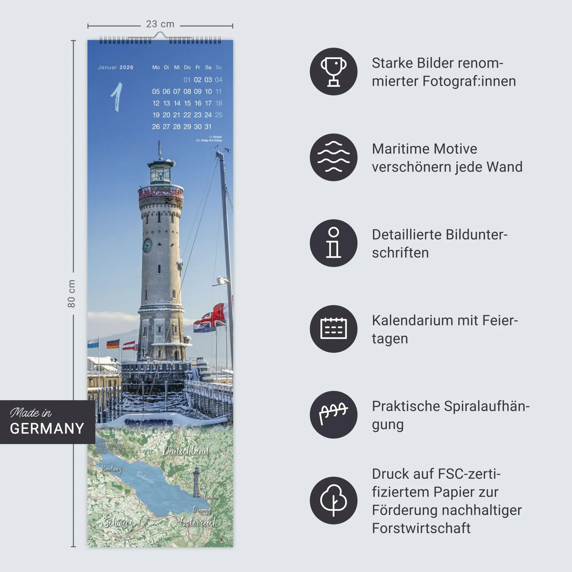 Bild: 9783964024015 | LongEiland Kalender 2026 | Eiland | Kalender | Spiralbindung | 13 S.