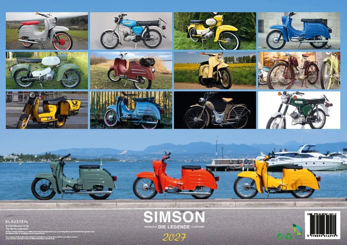 Bild: 9798893614015 | Simson Kleinkrafträder Kalender 2027 - Die DDR Legende | Kalender