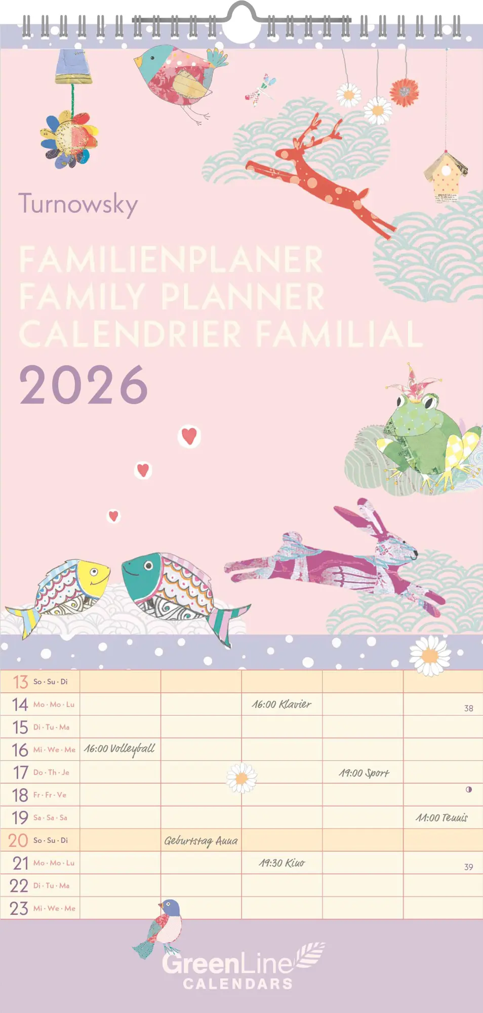 Cover: 4069095004115 | GreenLine Turnowsky 2026 Familienplaner -Wandkalender -...