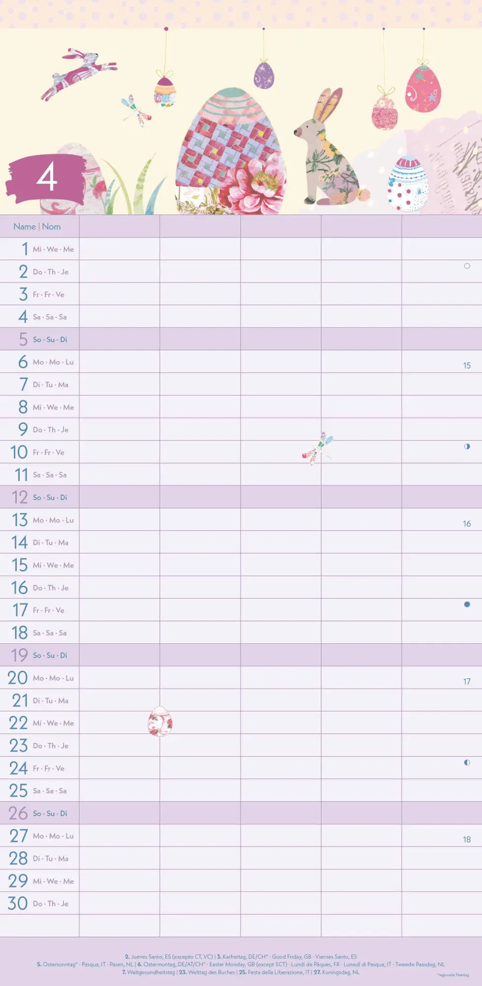 Bild: 4069095004115 | GreenLine Turnowsky 2026 Familienplaner -Wandkalender -...