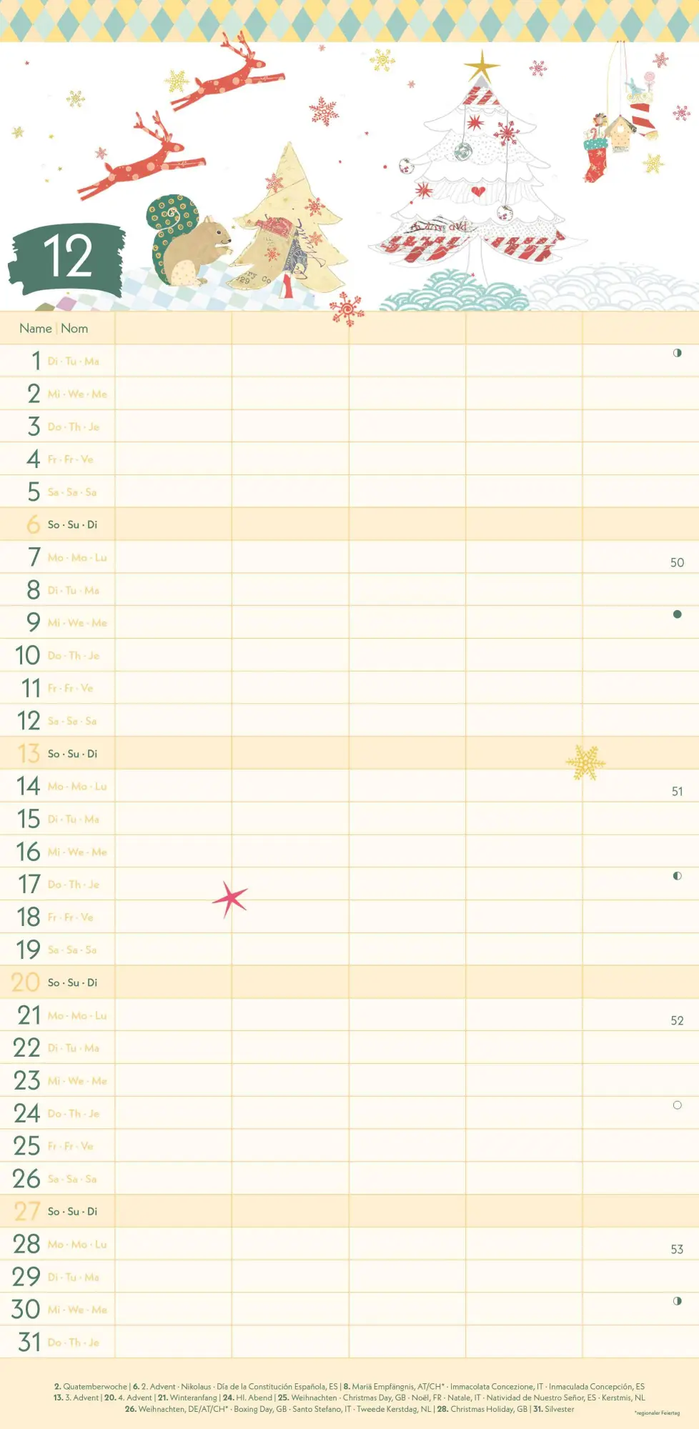 Bild: 4069095004115 | GreenLine Turnowsky 2026 Familienplaner -Wandkalender -...