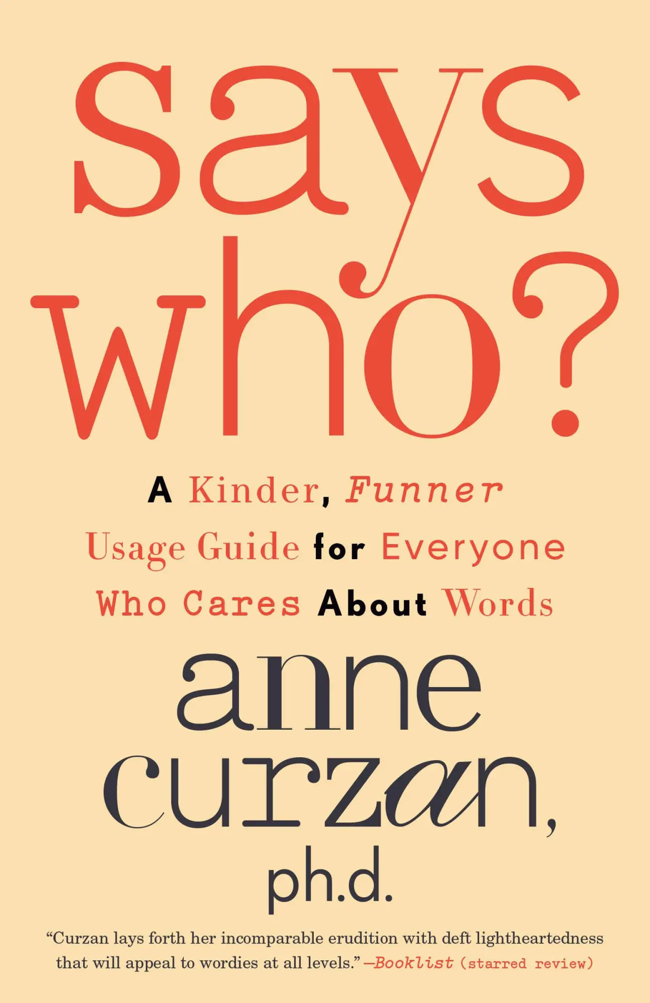 Cover: 9780593444115 | Says Who? | Anne Curzan | Taschenbuch | Einband - flex.(Paperback)