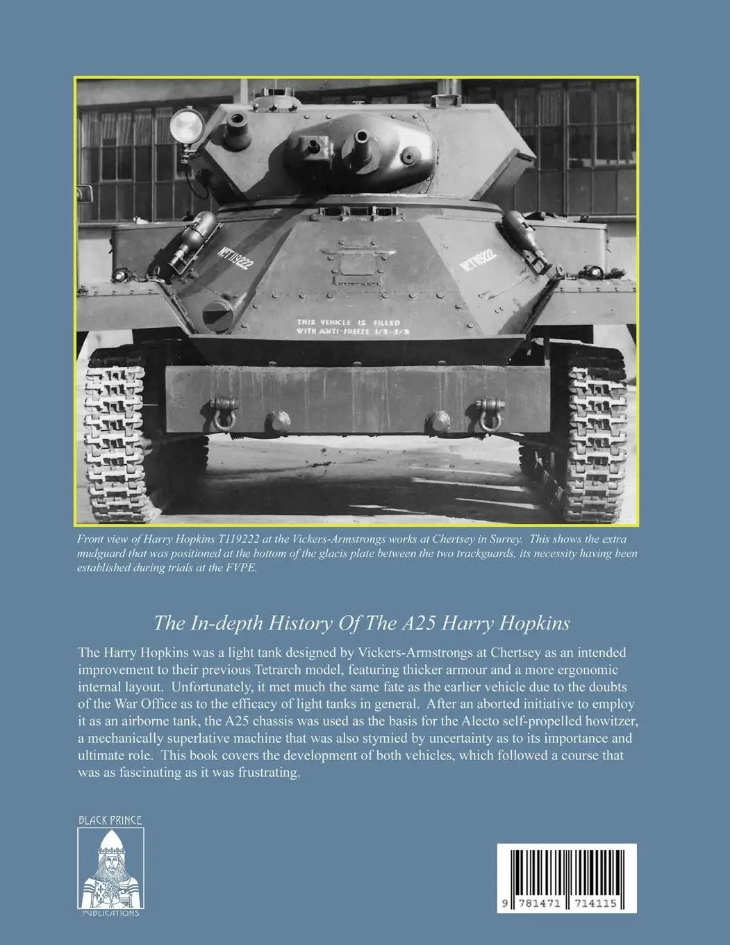 Rückseite: 9781471714115 | A25 Harry Hopkins Tank &amp; SP3 Alecto A Technical History | P. M. Knight