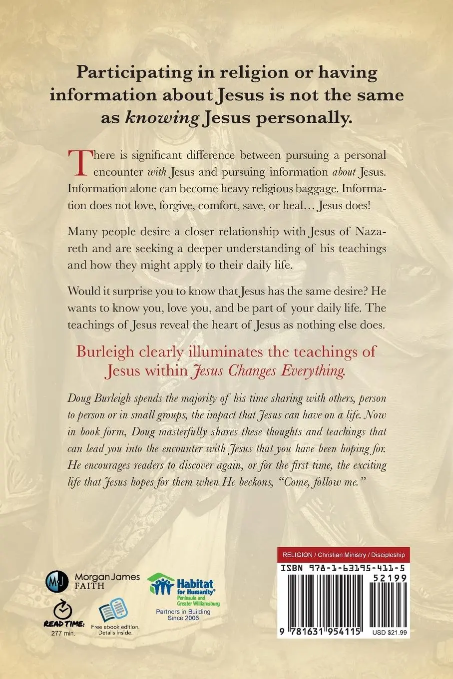 Rückseite: 9781631954115 | Jesus Changes Everything | Doug Burleigh | Taschenbuch | Englisch