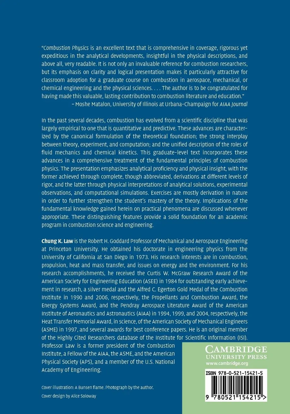 Rückseite: 9780521154215 | Combustion Physics | Chung K. Law | Taschenbuch | Englisch | 2010