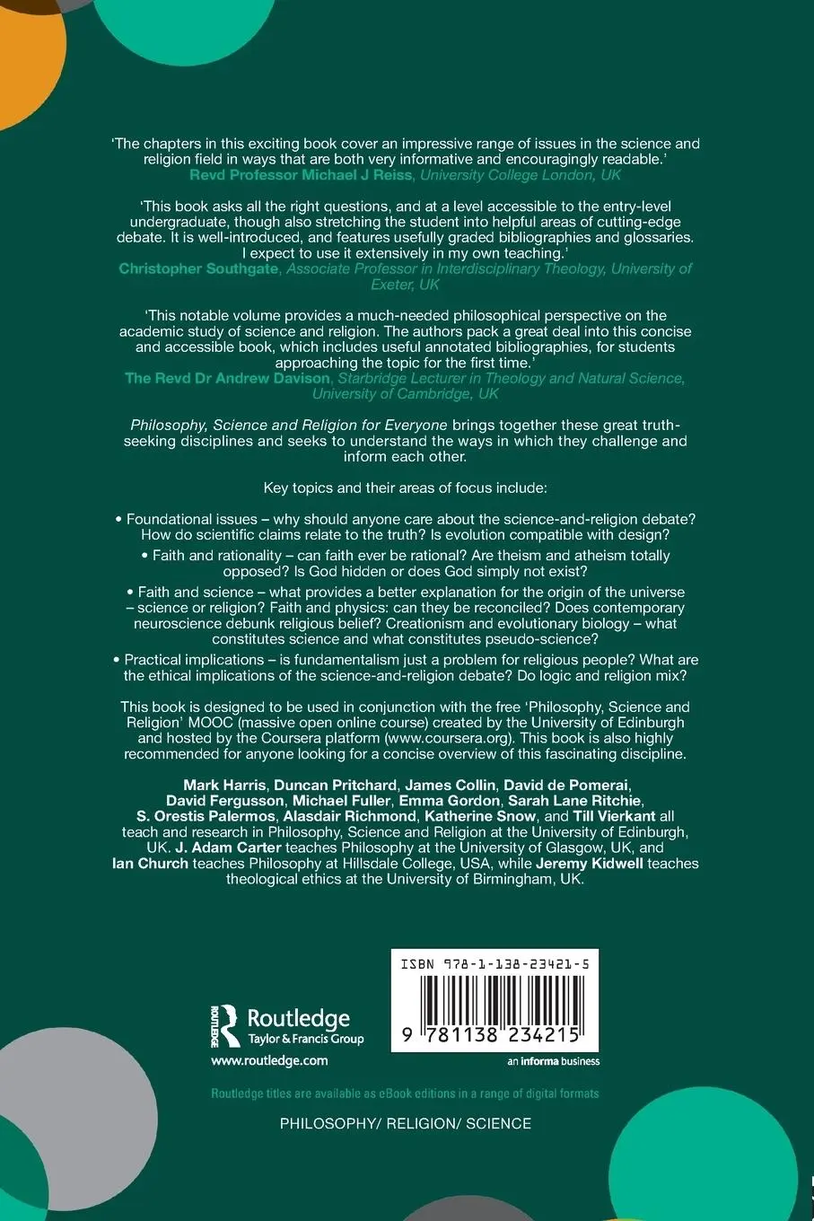 Rückseite: 9781138234215 | Philosophy, Science and Religion for Everyone | Pritchard (u. a.)