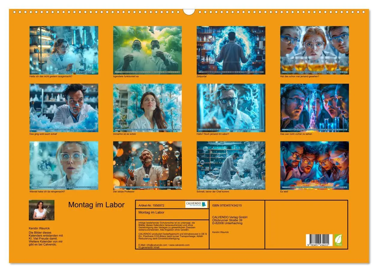 Bild: 9783457434215 | Montag im Labor (Wandkalender 2026 DIN A2 quer), CALVENDO...
